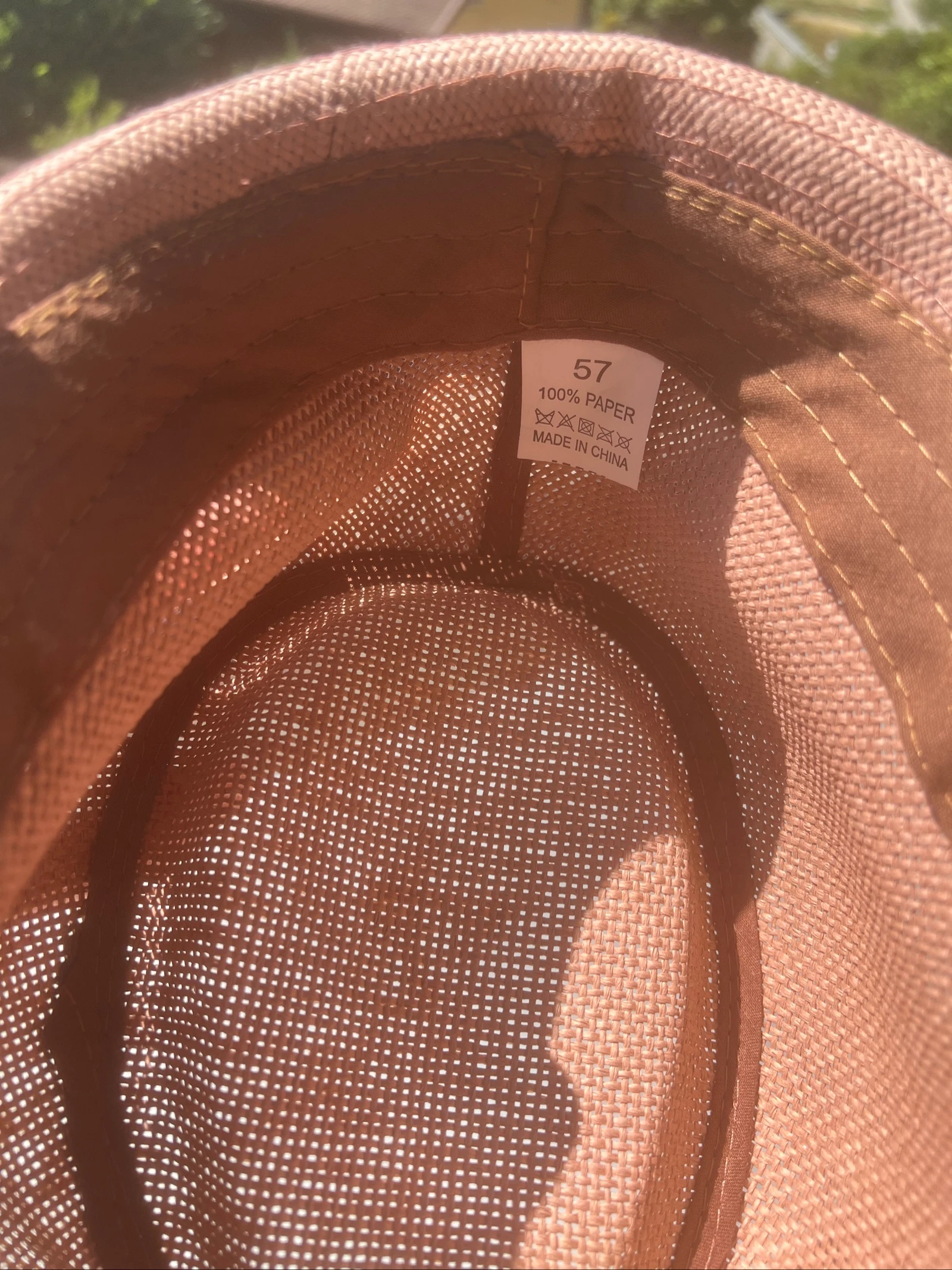 Sombrero fedora rosa con cinta marrón estilo panamá – photo 9